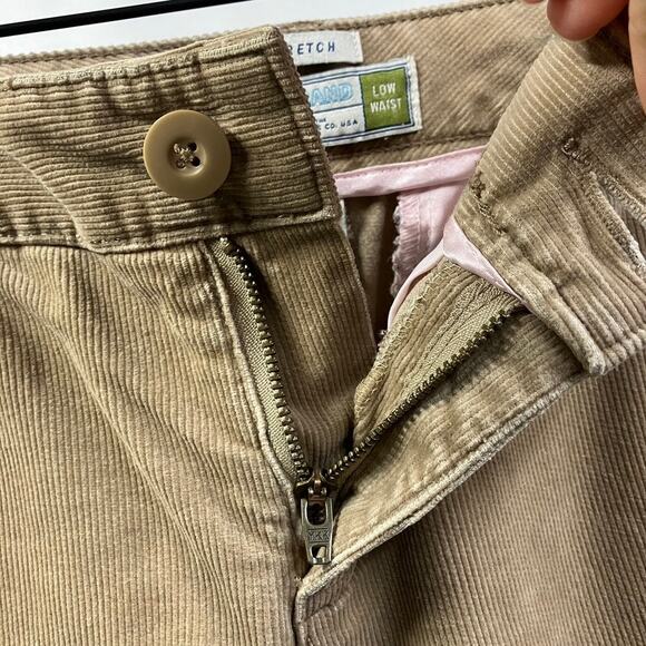 Old Navy Vintage Y2K Low‎ Rise Stretch Boot Cut Corduroy Khaki Pants Womens 4 - Picture 7 of 11
